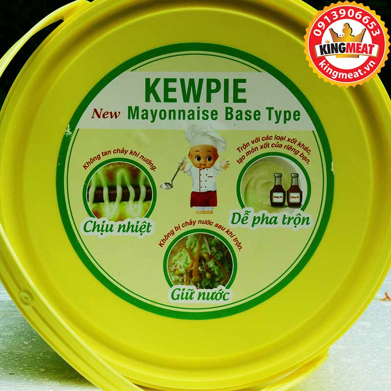XỐT MAYONNAISE BASE TYPE KEWPIE (XÔ 3 KG) Nguyên Hà chuyên cung cấp xúc xích, pate, Jambon