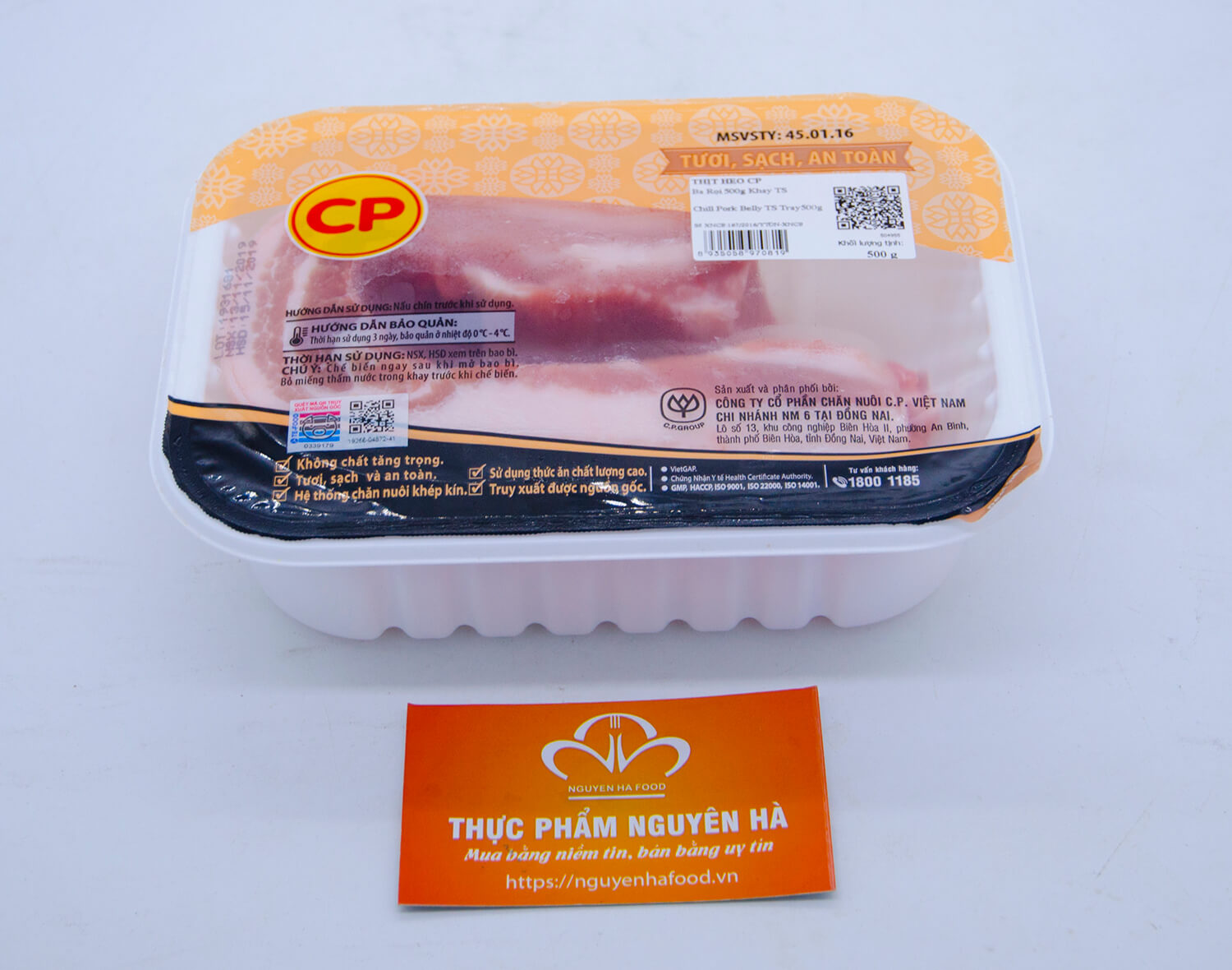 BA RỌI KHÔNG DÍNH SƯỜN, CÒN DA HEO CP KHAY TS 500GR | Nguyên Hà chuyên ...