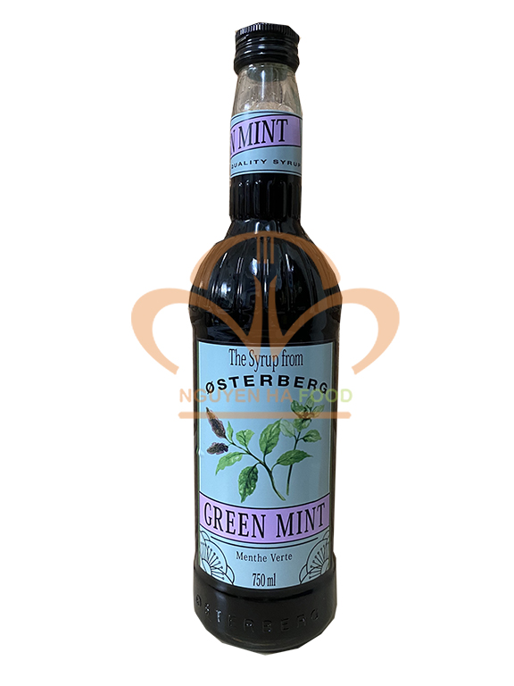 Si rô bạc hà Osterberg – green mint syrup  (chai 750 ml)