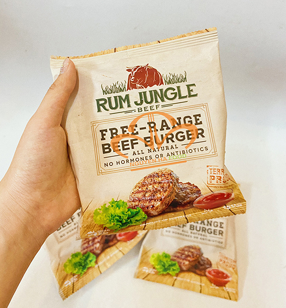 Hamburger Bò Úc Rum Jungle 150g Nguyên Hà chuyên cung cấp xúc xích