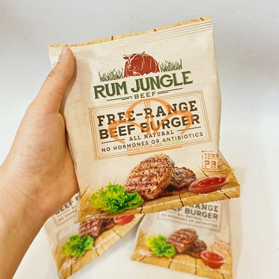 Hamburger Bò Úc Rum Jungle 150g