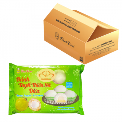 Bánh Mochi Tuyết Thiên Sứ Vị Dừa (30g/bánh,10 bánh/gói,15 gói/thùng)