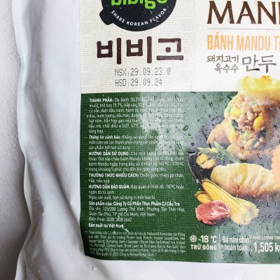 Bánh Xếp Mandu Hàn Quốc Nhân Thịt Và Bắp