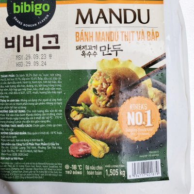 Bánh Xếp Mandu Hàn Quốc Nhân Thịt Và Bắp