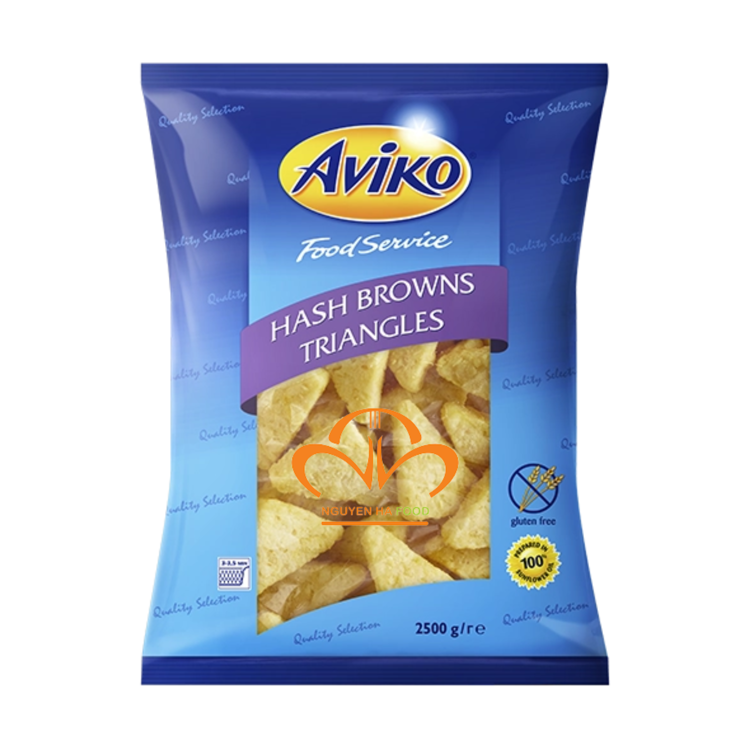 KHOAI TÂY HASHBROWN TAM GIÁC AVIKO-AVIKO HASHBROWN TRIANGLE-2,5KG 