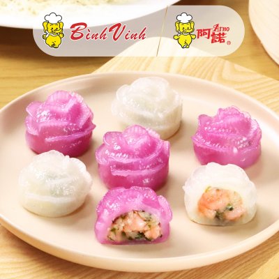 Há cảo Hoa Hồng (23gr/cái, 12cái/gói,276gr/gói,15 gói/thùng)
