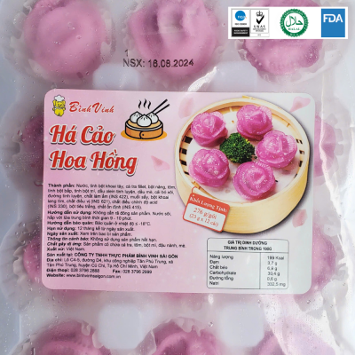 Há cảo Hoa Hồng (23gr/cái, 12cái/gói,276gr/gói,15 gói/thùng)