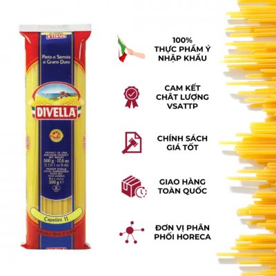 Mì Ý Capellini 11 Divella - Tinh Hoa Ẩm Thực Ý