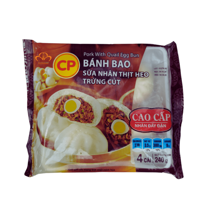 Bánh Bao Nhân Thịt Heo Trứng Cút CP