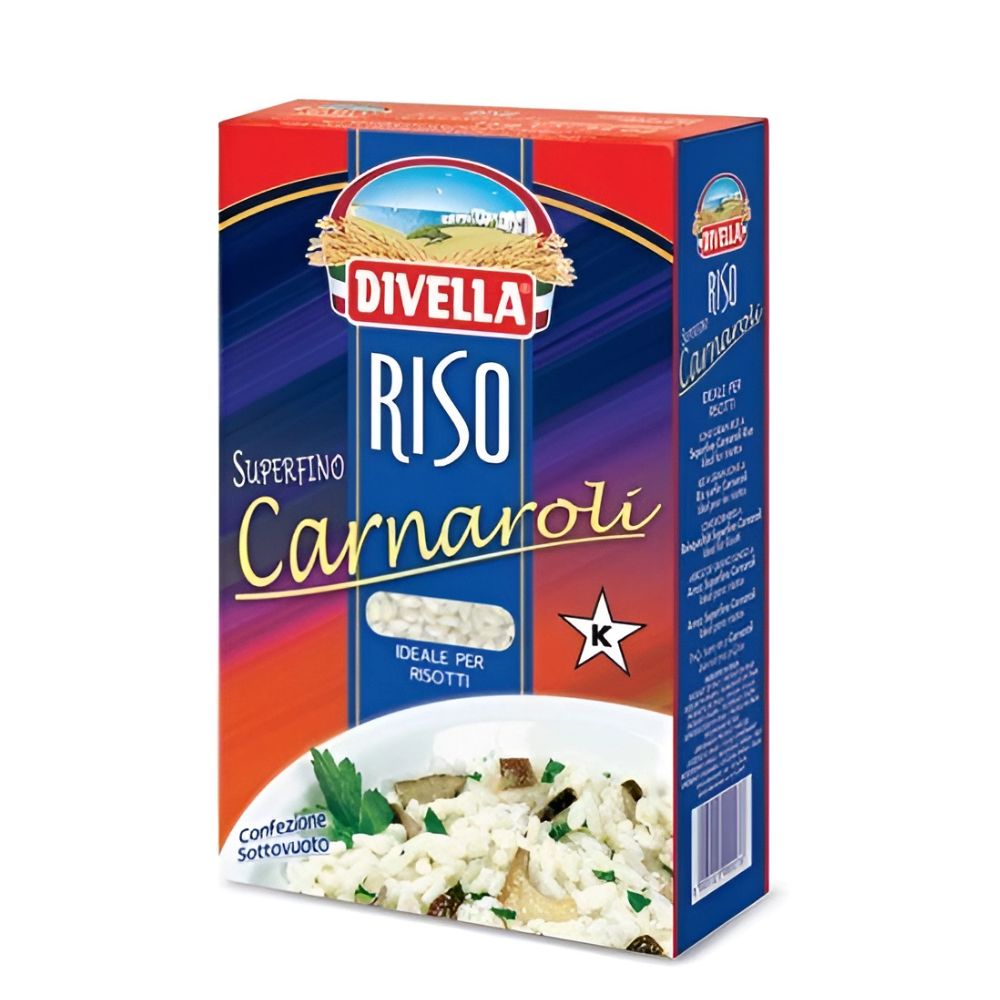 Gạo Trắng Ý Hạt Ngắn Carnaroli Divella (1Kg/Hộp,10Hộp/Thùng)