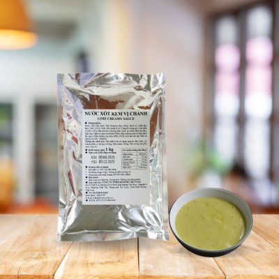 Nước Xốt Kem Vị Chanh Kewpie - Lime Creamy Sauce Kewpie (1Kg/Gói,10Gói/Thùng)