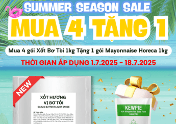 Chương Trình Khuyến Mãi Mùa Hè Xốt Hương Vị Bơ Tỏi Kewpie