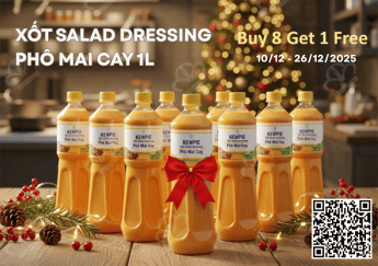 Khuyến Mãi Cuối Năm Xốt Phô Mai Cay Kewpie 1L Mua 8 Tặng 1