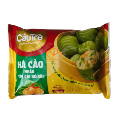 Há Cảo Tôm Cải Bó Xôi Cầu Tre (300gram/12viên, 24Gói/Thùng)