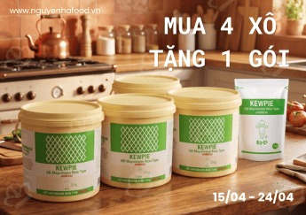Ưu Đãi Kewpie Chốt Đơn 4 Xô Tặng Ngay 1 Gói Với Xốt Mayonnaise Base Type Xô 3Kg