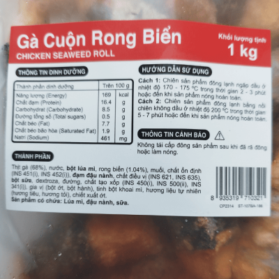 Gà Cuộn Rong Biển - Seaweed Chicken Roll