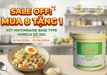 Ưu Đãi Mùa Hè Mua 8 Tặng 1 Xốt Mayonnaise Base Type Horeca Kewpie