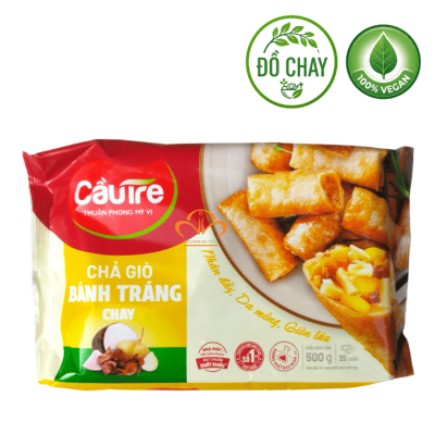 Chả Giò Bánh Tráng Nhân Chay Cầu Tre