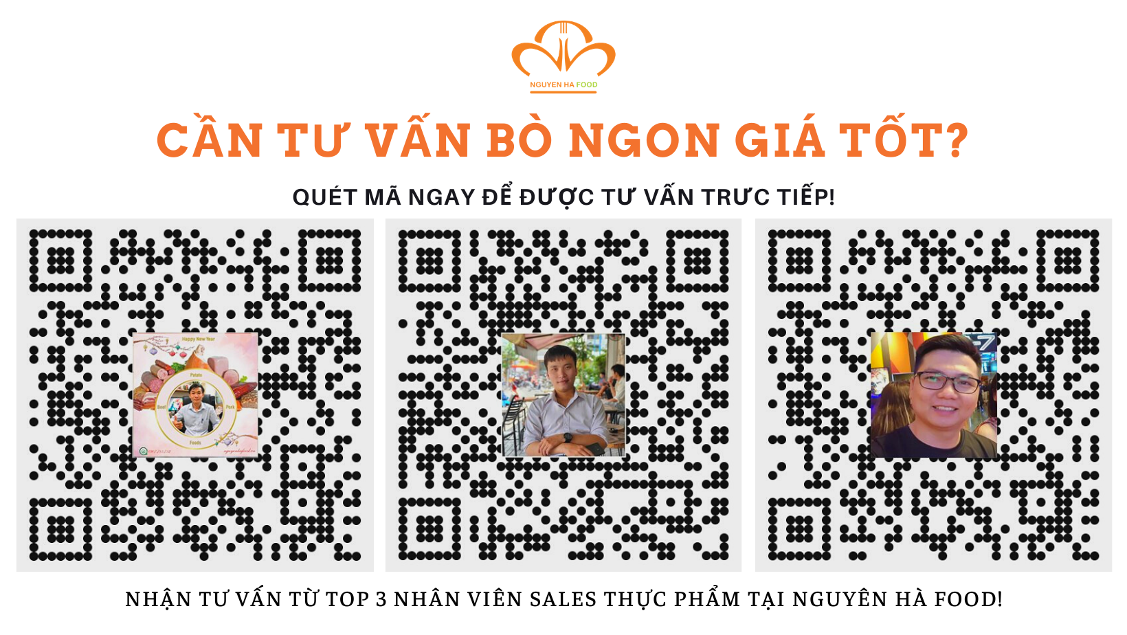 top 3 nhan vien sales thuc pham nguyen ha food