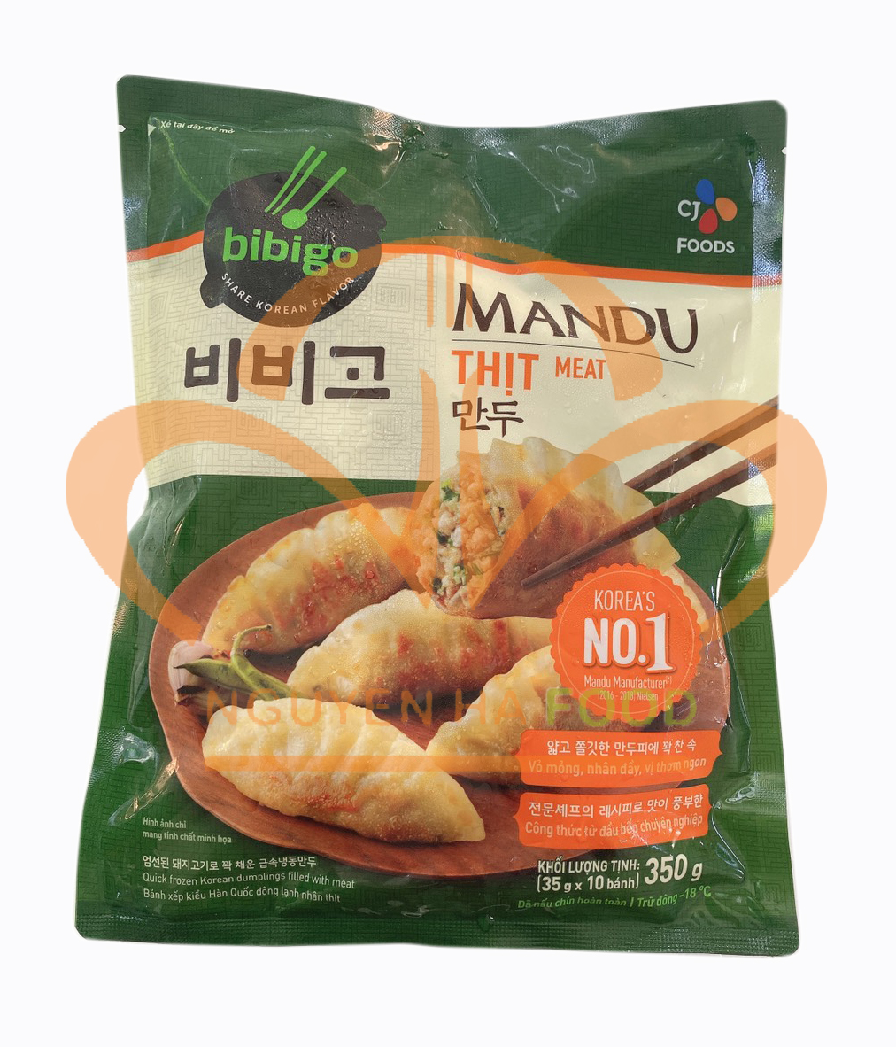 Bánh xếp kiểu Hàn Quốc đông lạnh nhân thịt (Bibigo Mandu)