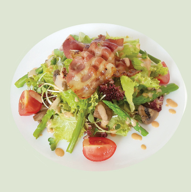 Salad bacon với măng tây