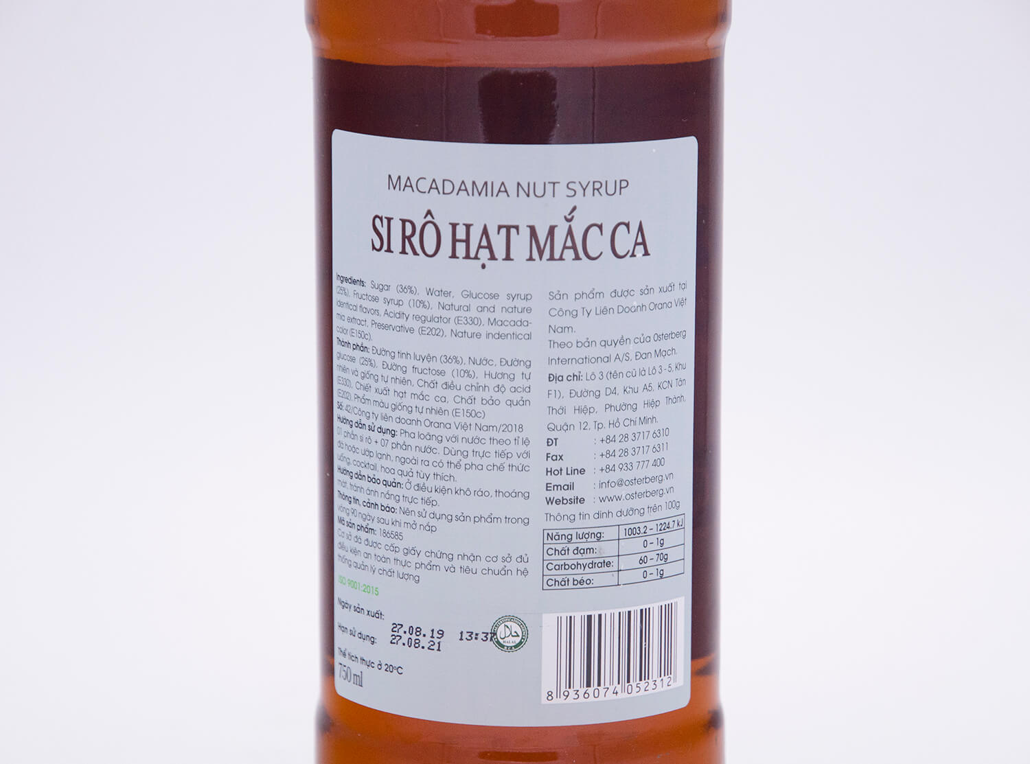 Si rô hạt mắc ca Osterberg – macadamia syrup