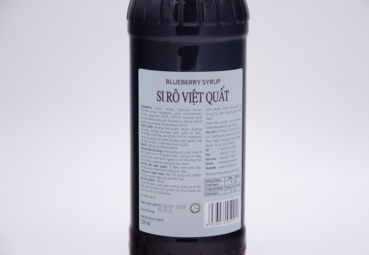  Si rô việt quất Osterberg – blueberry syrup 